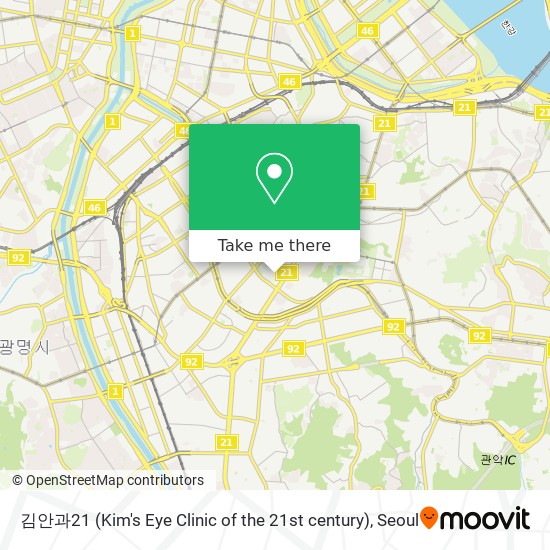김안과21 (Kim's Eye Clinic of the 21st century) map