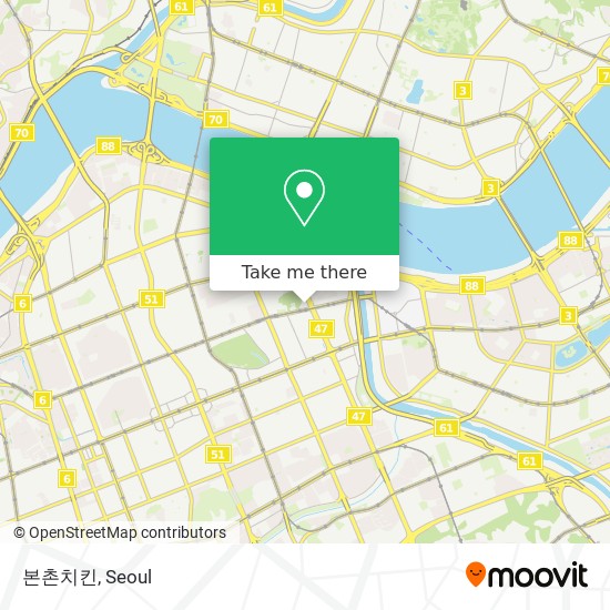 본촌치킨 map