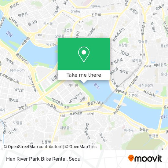 Han River Park Bike Rental map