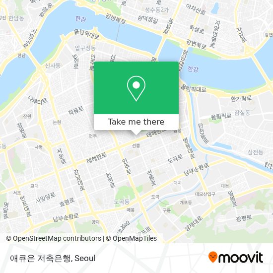 애큐온 저축은행 map