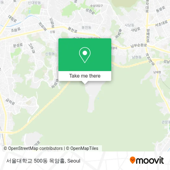 서울대학교 500동 목암홀 map