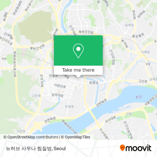 뉴허브 사우나 찜질방 map