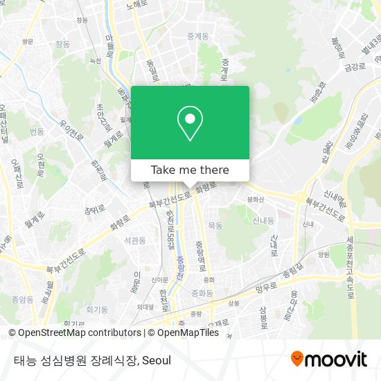 태능 성심병원 장례식장 map