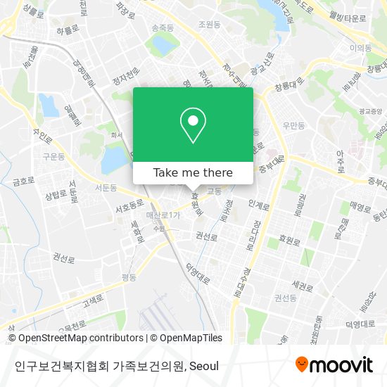 인구보건복지협회 가족보건의원 map