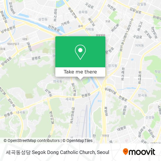 세곡동성당 Segok Dong Catholic Church map