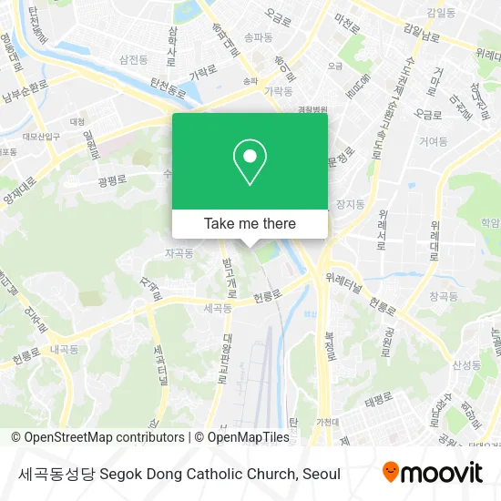 세곡동성당 Segok Dong Catholic Church map