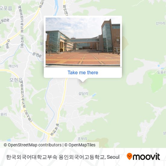 한국외국어대학교부속 용인외국어고등학교 map