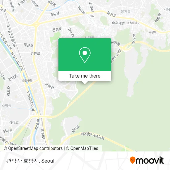 관악산 호암사 map
