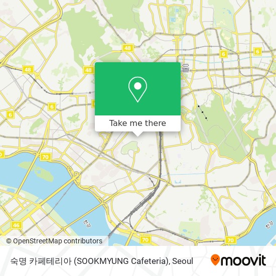 숙명 카페테리아 (SOOKMYUNG Cafeteria) map