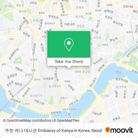 주한 케냐 대사관 Embassy of Kenya in Korea map