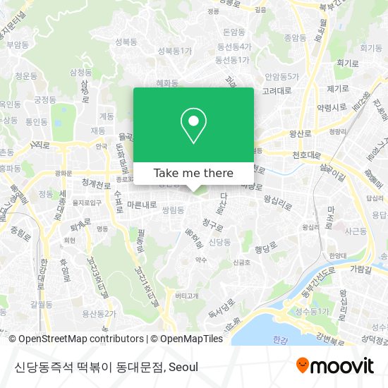 신당동즉석 떡볶이 동대문점 map