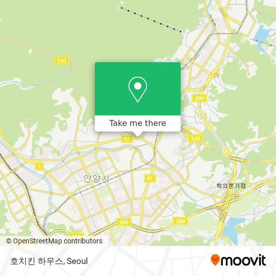 How to get to 호치킨 하우스 in 안양시, 경기도 by Bus or Subway | Moovit
