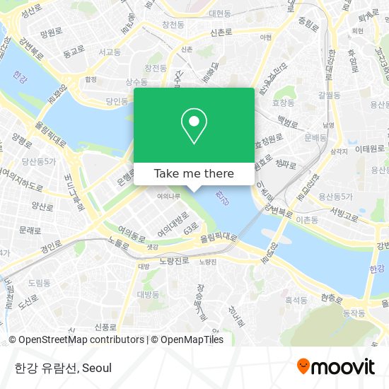 한강 유람선 map