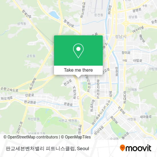 판교세븐벤처밸리 피트니스클럽 map