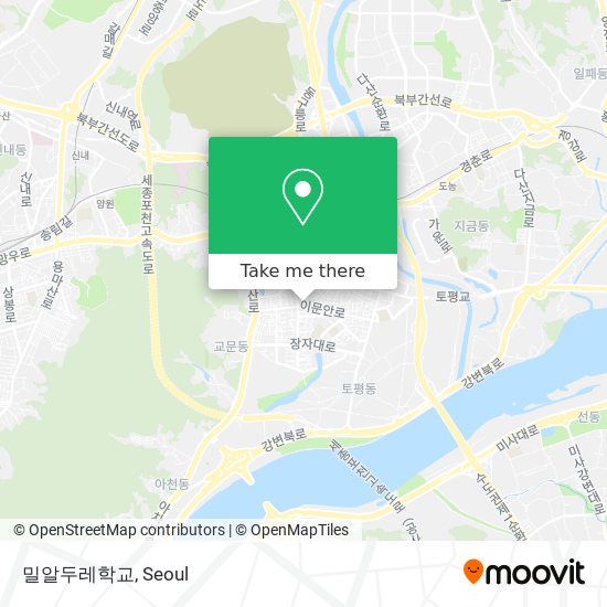 밀알두레학교 map