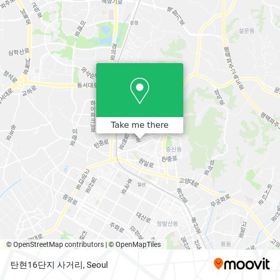 탄현16단지 사거리 map
