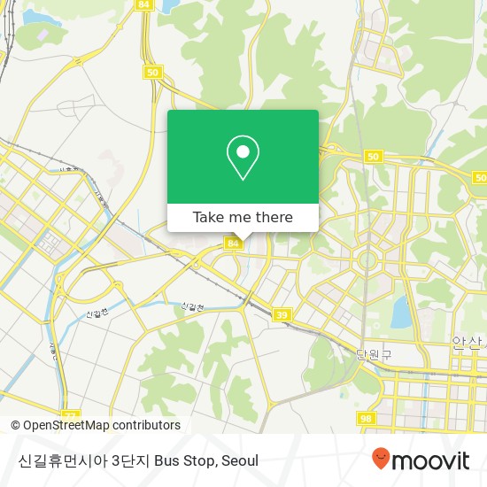 신길휴먼시아 3단지 Bus Stop map