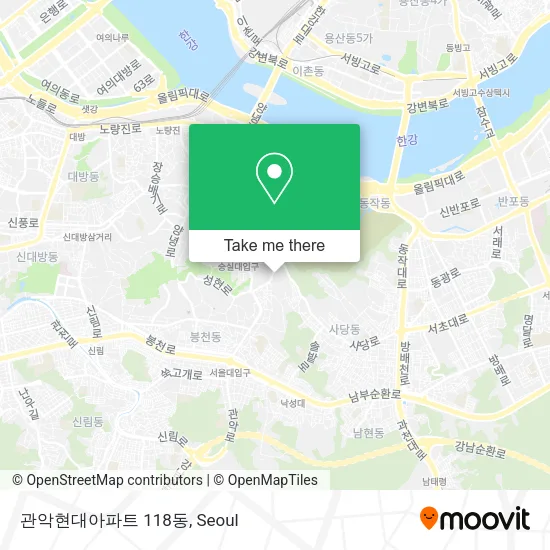 관악현대아파트 118동 map