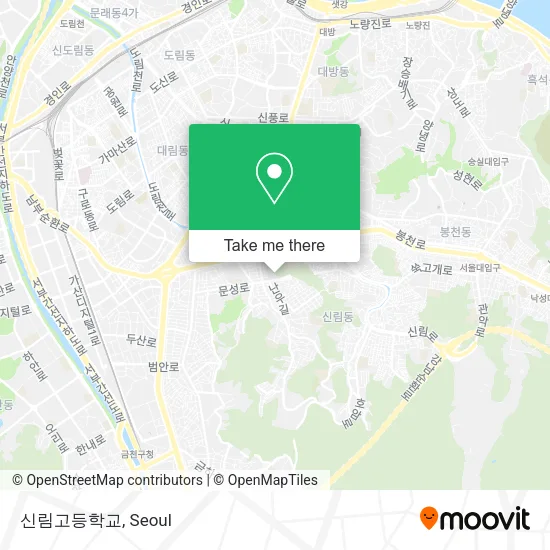 신림고등학교 map