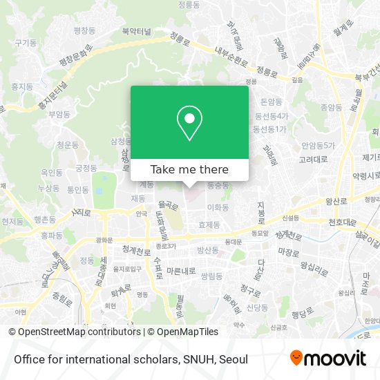 Office for international scholars, SNUH map