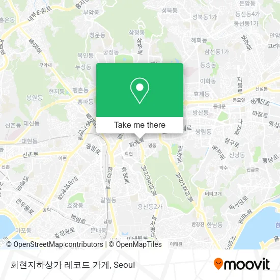 회현지하상가 레코드 가게 map