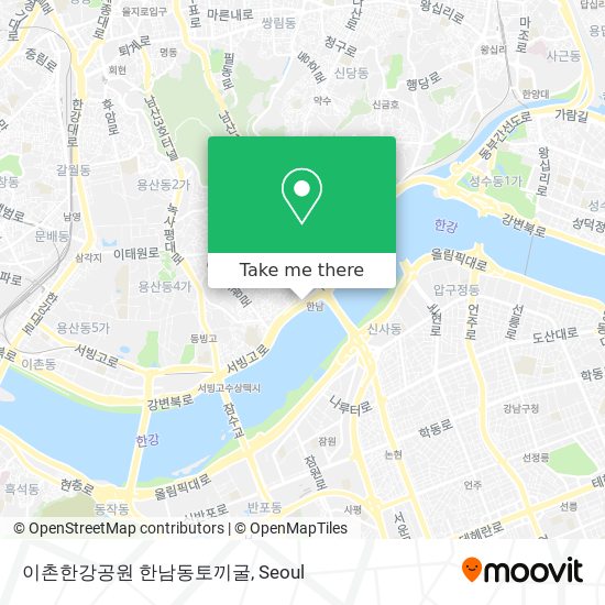 이촌한강공원 한남동토끼굴 map