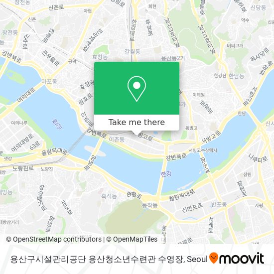 용산구시설관리공단 용산청소년수련관 수영장 map