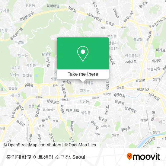 홍익대학교 아트센터 소극장 map