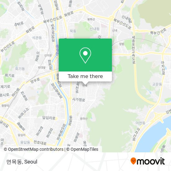 면목동 map