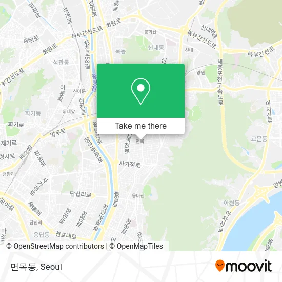면목동 map