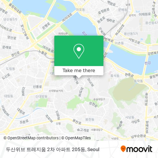 두산위브 트레지움 2차 아파트 205동 map