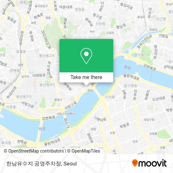 한남유수지 공영주차장 map