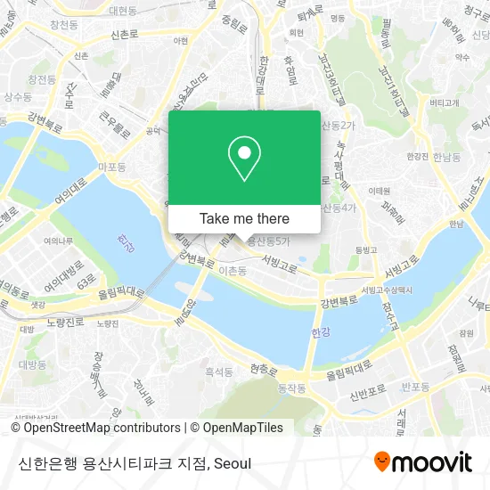 신한은행 용산시티파크 지점 map