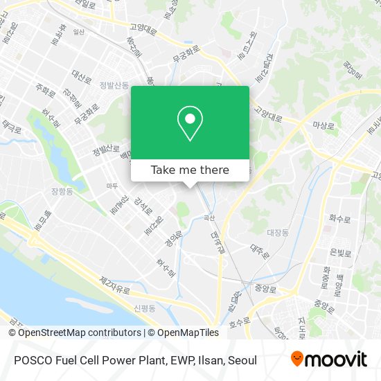 POSCO Fuel Cell Power Plant, EWP, Ilsan map