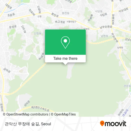 관악산 무장애 숲길 map