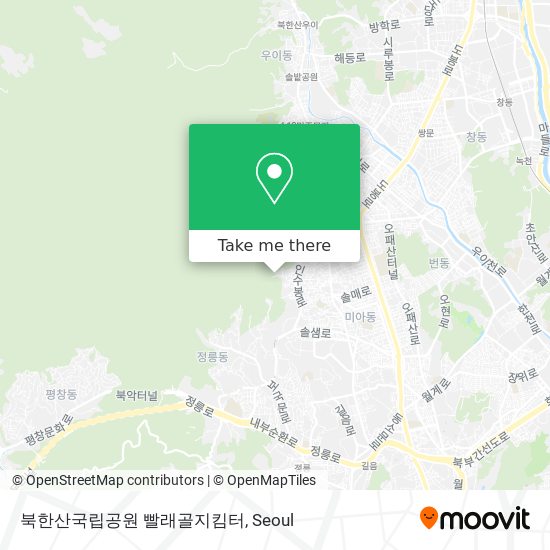 북한산국립공원 빨래골지킴터 map