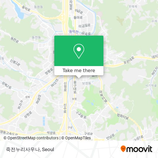 죽전누리사우나 map