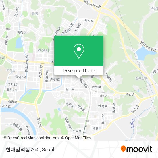 한대앞역삼거리 map