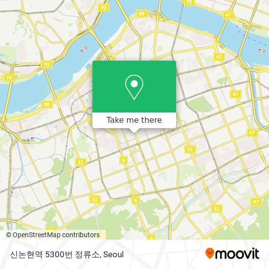 신논현역 5300번 정류소 map