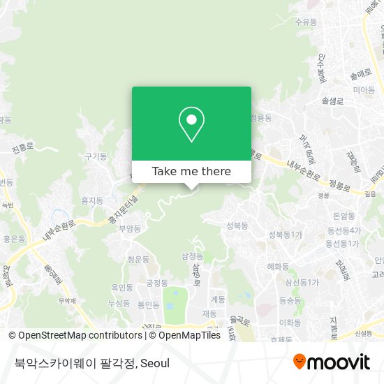 북악스카이웨이 팔각정 map