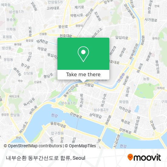 내부순환 동부간선도로 합류 map