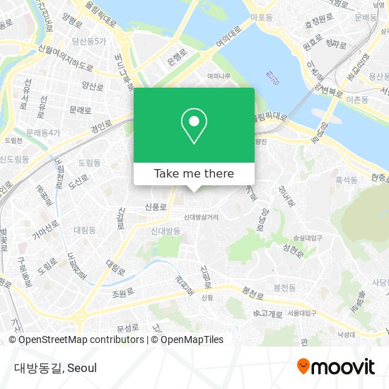 대방동길 map