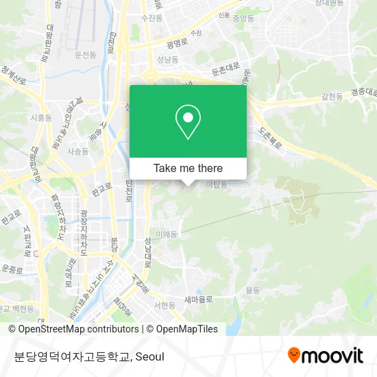 분당영덕여자고등학교 map