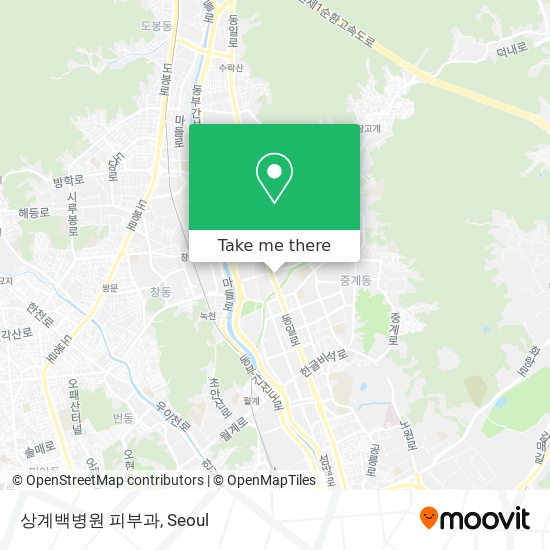 상계백병원 피부과 map