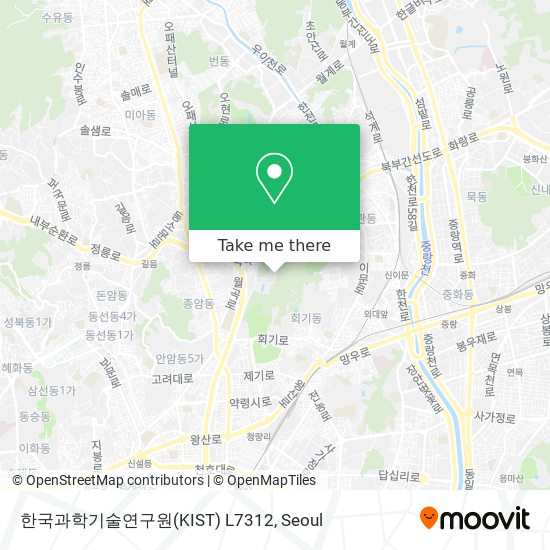 한국과학기술연구원(KIST) L7312 map