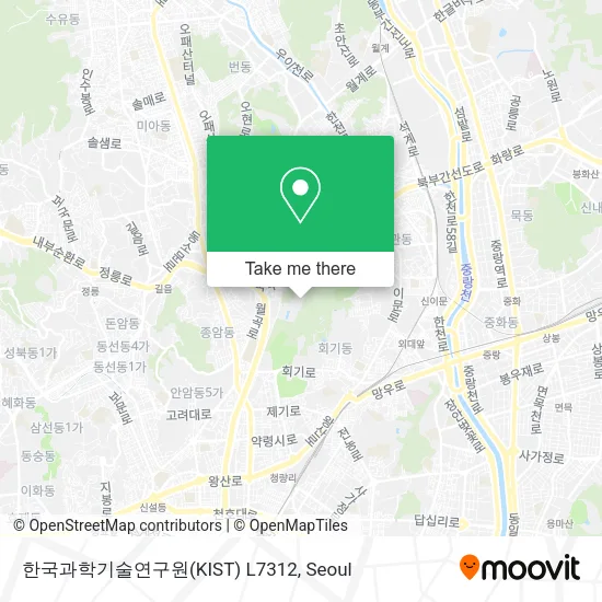 한국과학기술연구원(KIST) L7312 map