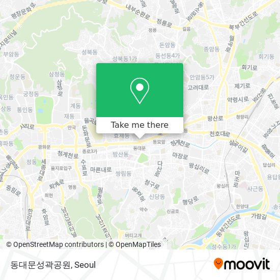 동대문성곽공원 map