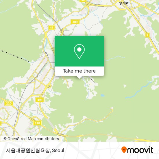 서울대공원산림욕장 map