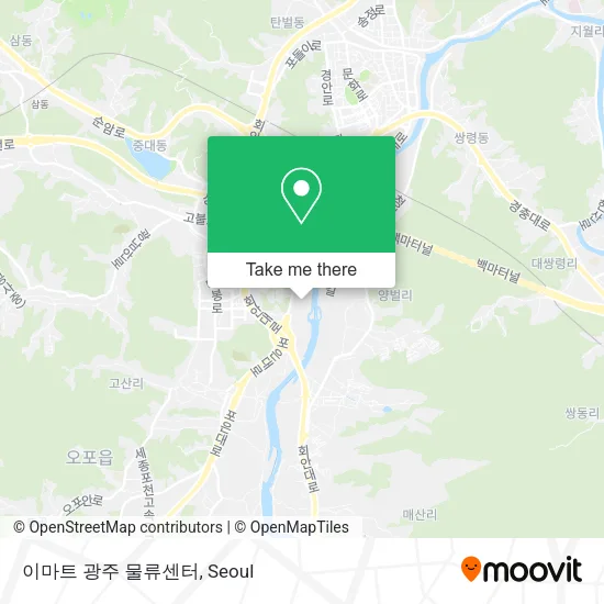이마트 광주 물류센터 map