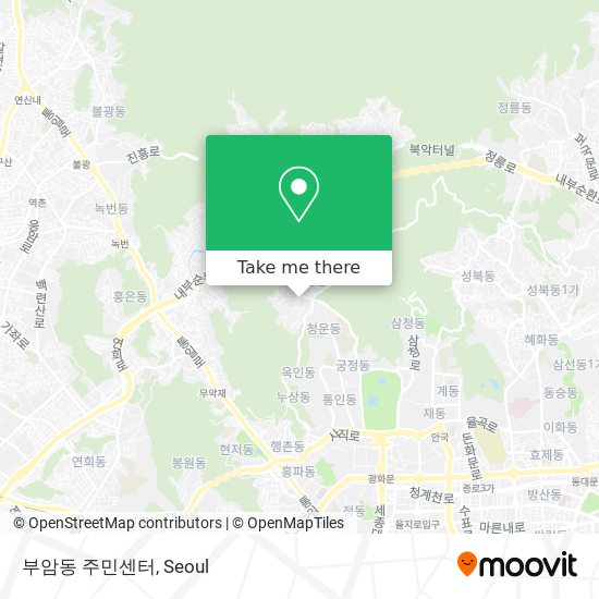 부암동 주민센터 map